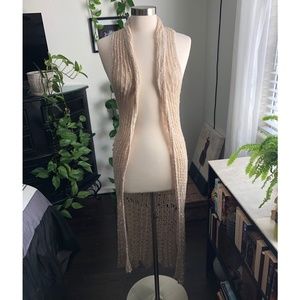 Long Knit Sleeveless Boho Top